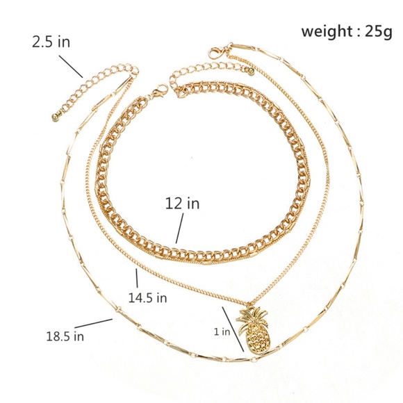 NEW multi layer pineapple necklace - Picture 6 of 7